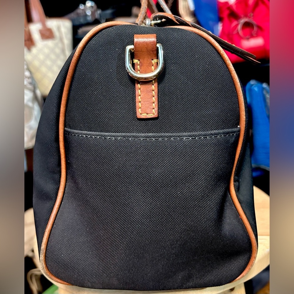 Dooney & Bourke All Weather Nylon & Leather Dome Satchel Bag w/ Crossbody Strap - Picture 4 of 13